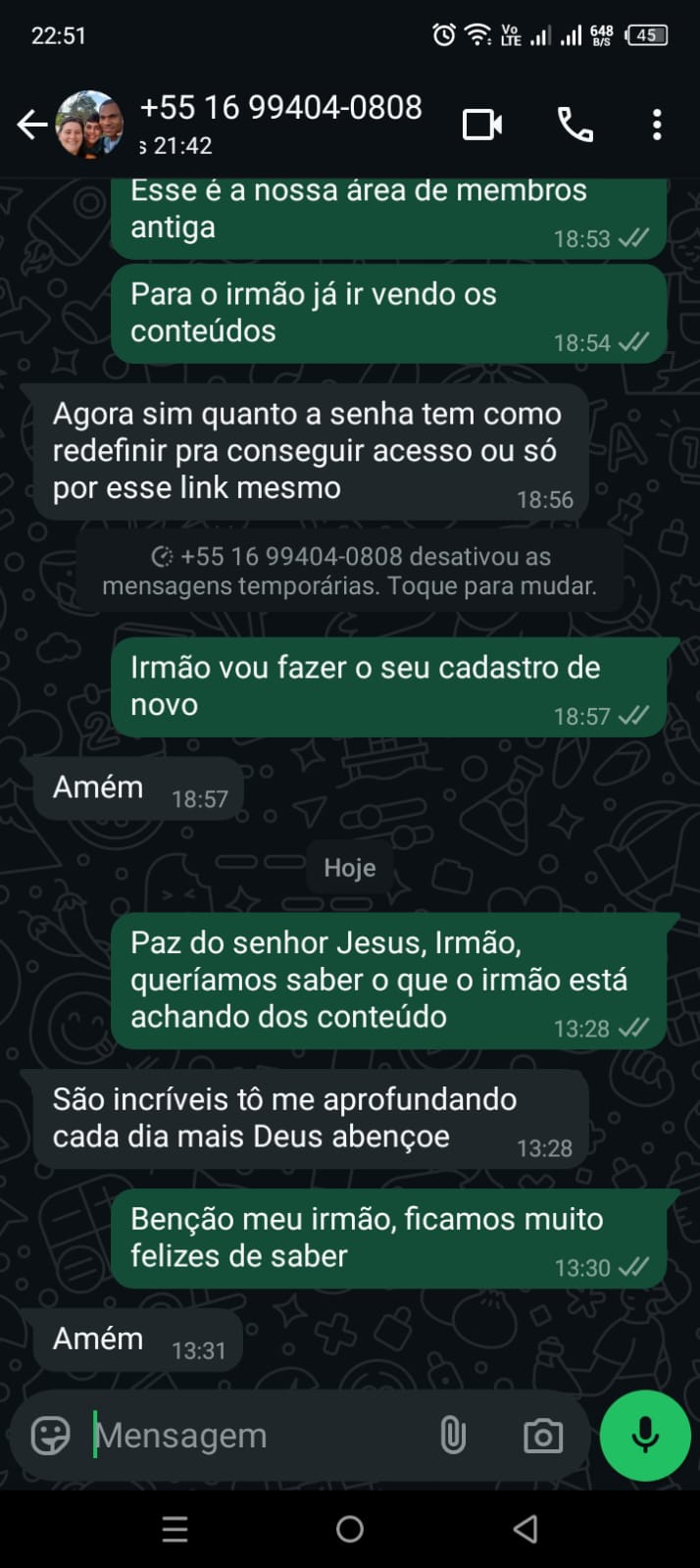 A customer testimonial screenshot.