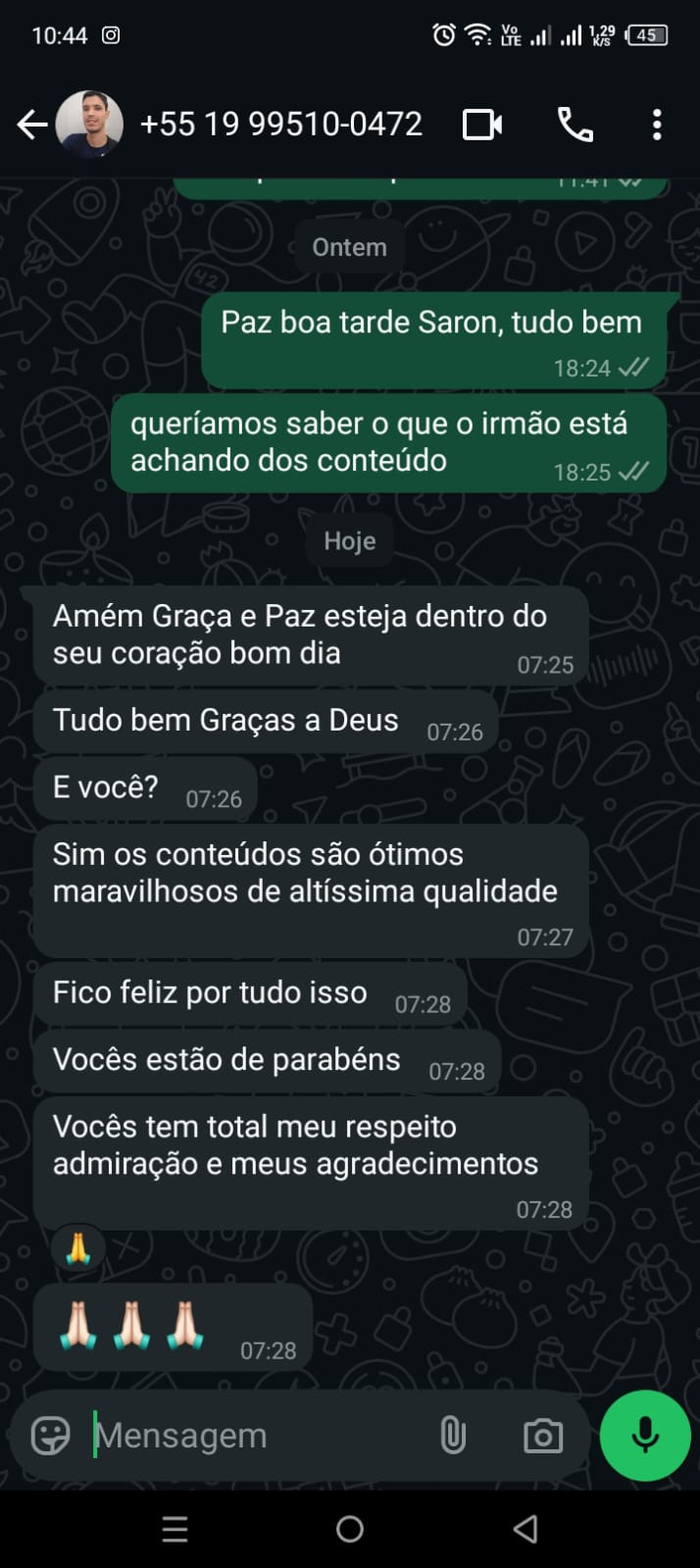 A customer testimonial screenshot.