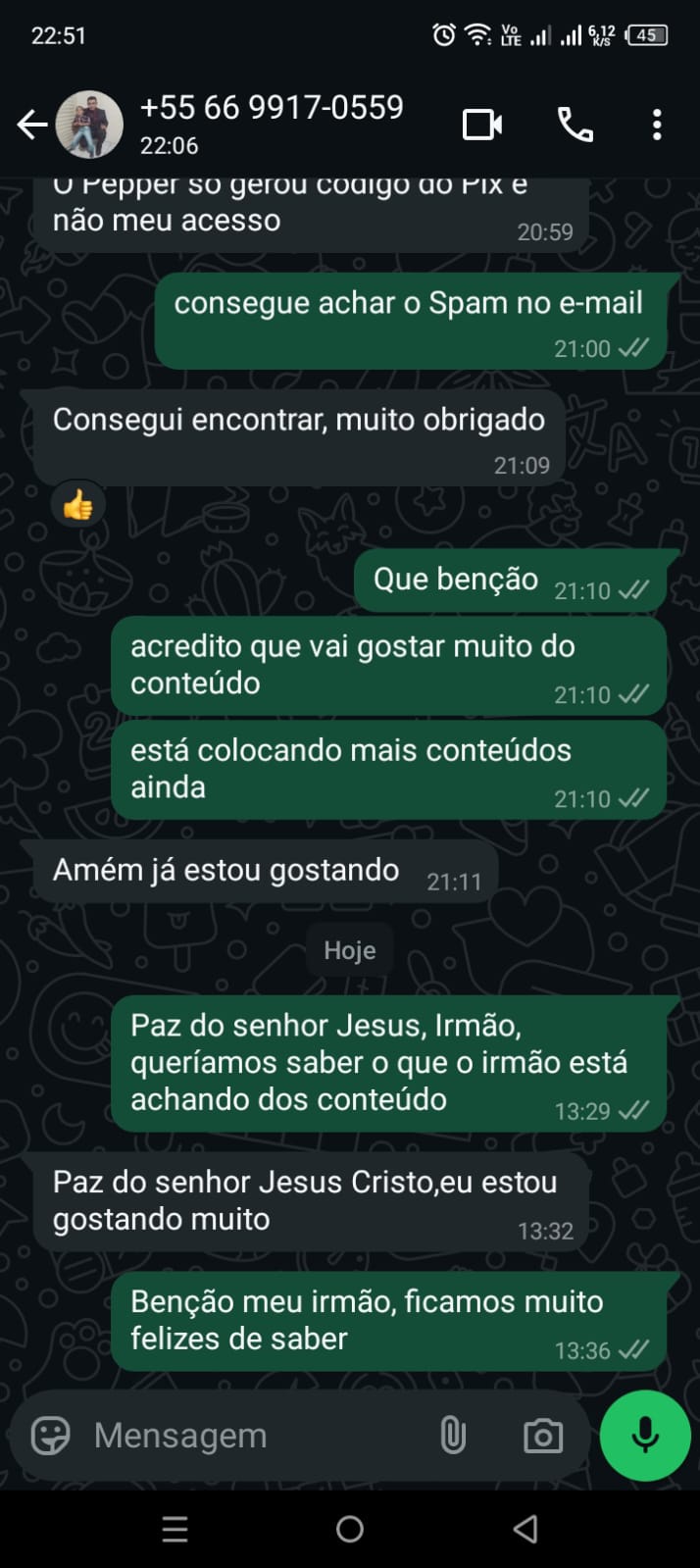 A customer testimonial screenshot.