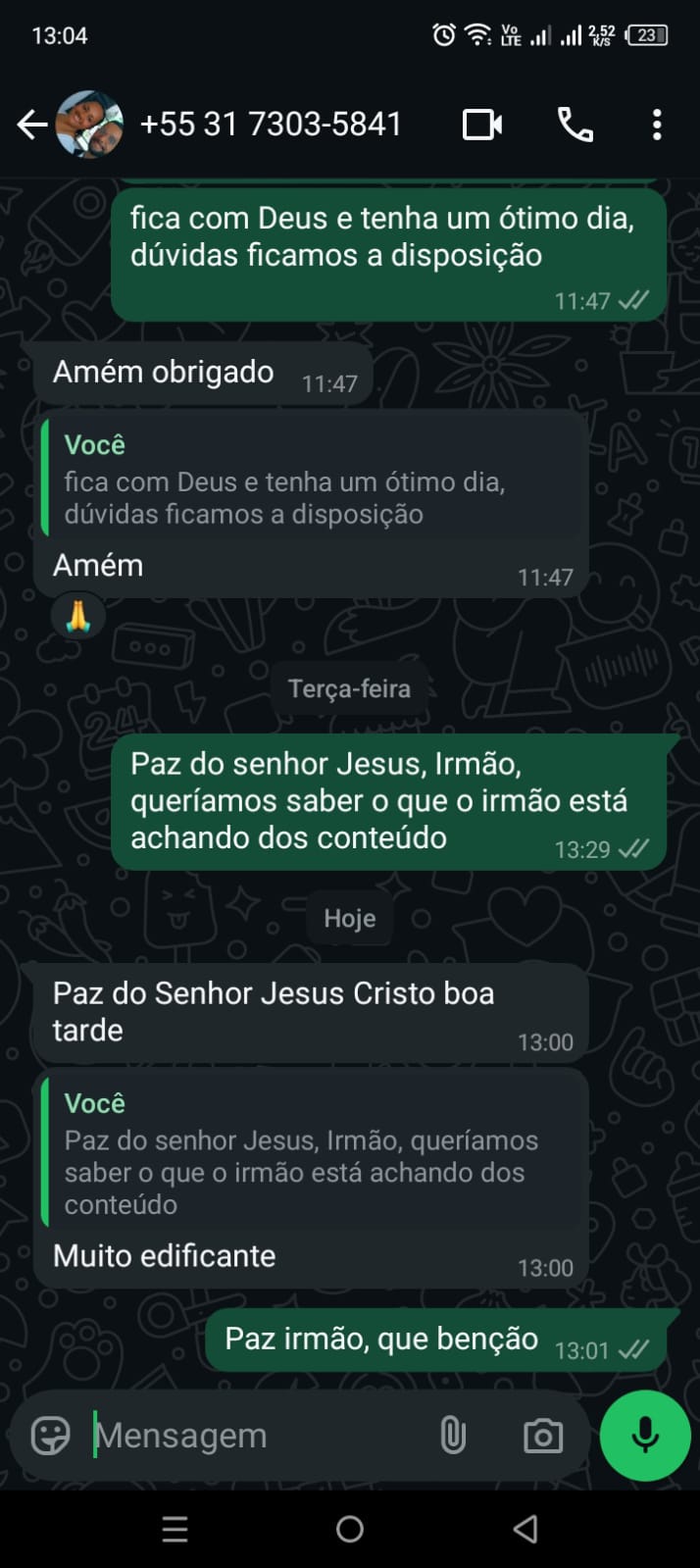 A customer testimonial screenshot.