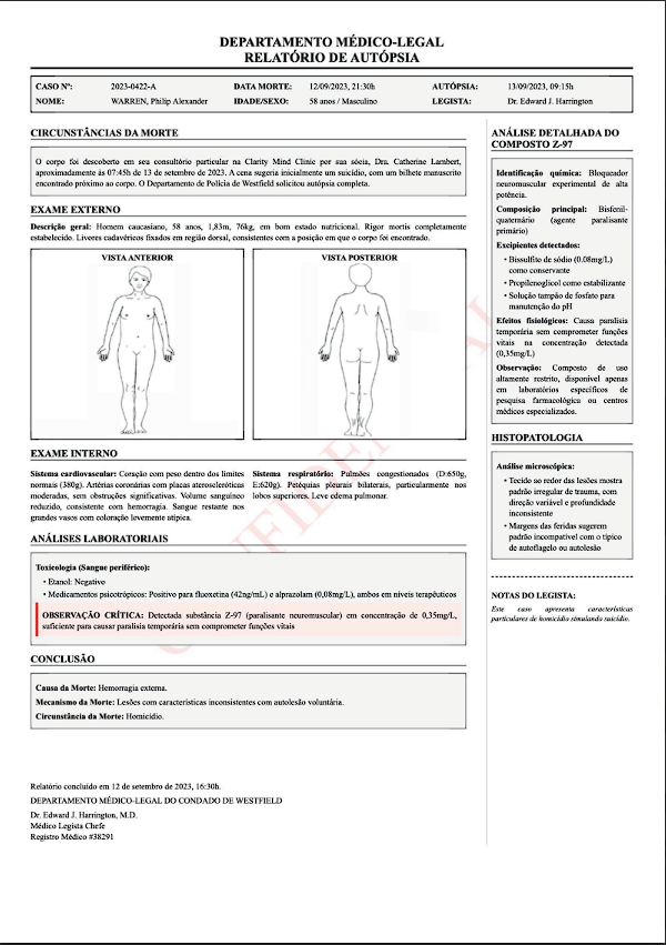 Relatório da cena do crime